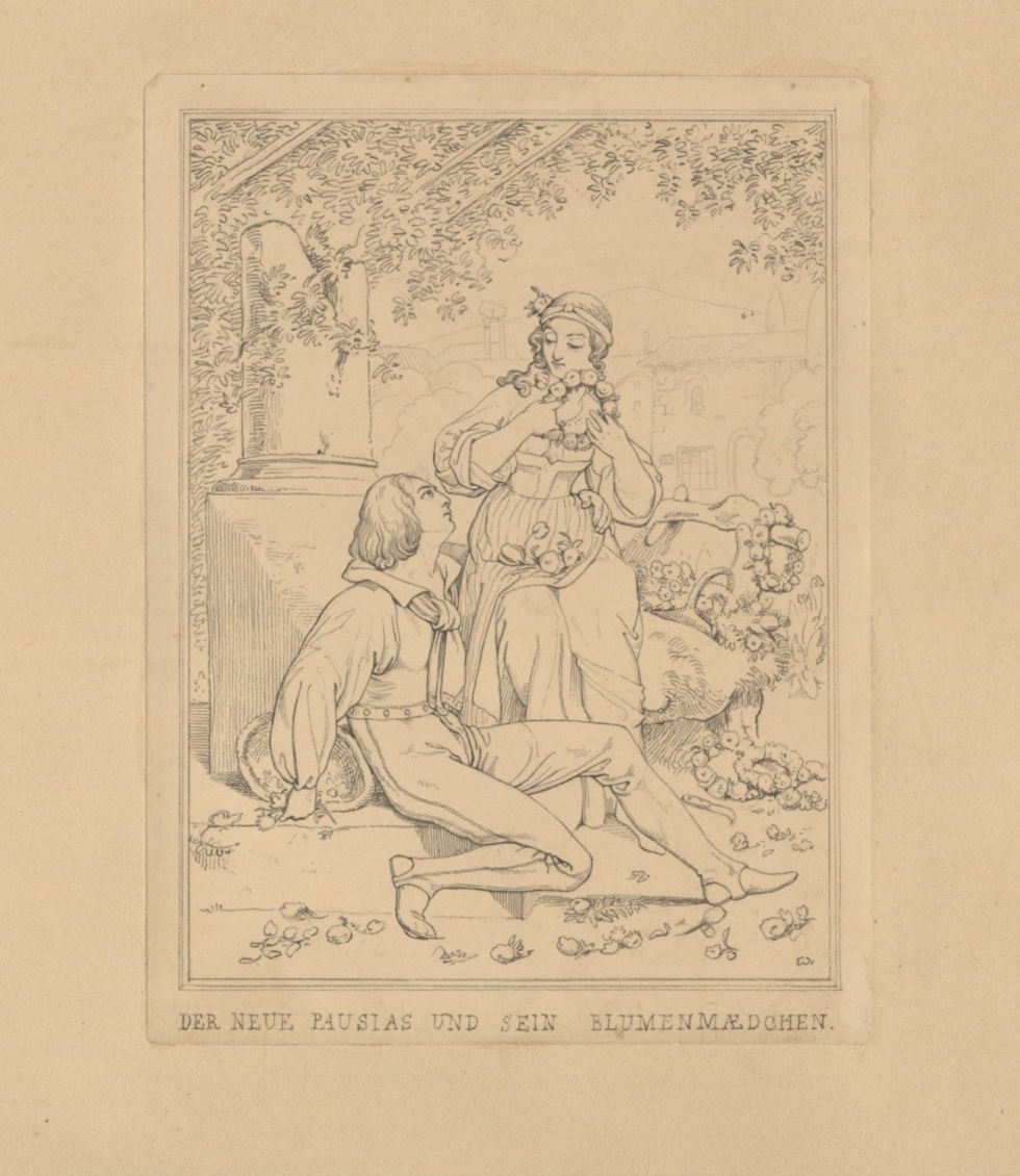 Der neue Pausias und sein Blumenmädchen (Freies Deutsches Hochstift / Frankfurter Goethe-Museum CC BY-NC-SA)