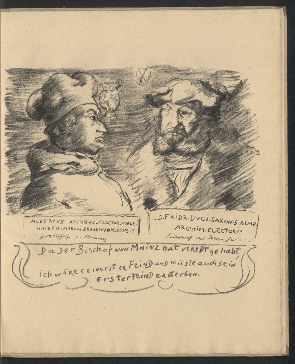 Bildnis von Albrecht vo~ Brandenburg und Friedrich dem eisen (Freies Deutsches Hochstift / Frankfurter Goethe-Museum CC BY-NC-SA)