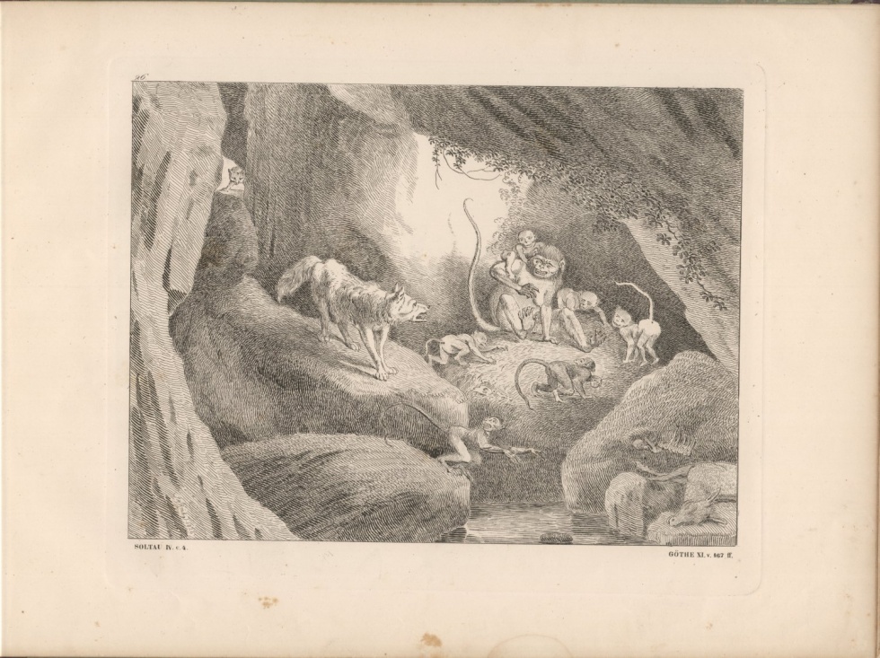 Isegrim der Wolf in der Höhle der Meerkatzen (Freies Deutsches Hochstift / Frankfurter Goethe-Museum CC BY-NC-SA)