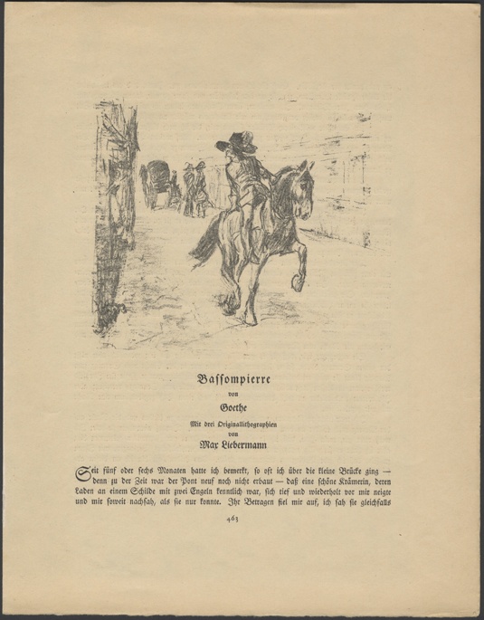 Titelblatt zu Goethes &quot;Bassompierre&quot; (Freies Deutsches Hochstift / Frankfurter Goethe-Museum CC BY-NC-SA)