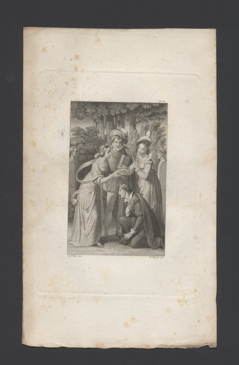 Tasso wird von den Frauen bekränzt (Freies Deutsches Hochstift / Frankfurter Goethe-Museum CC BY-NC-SA)