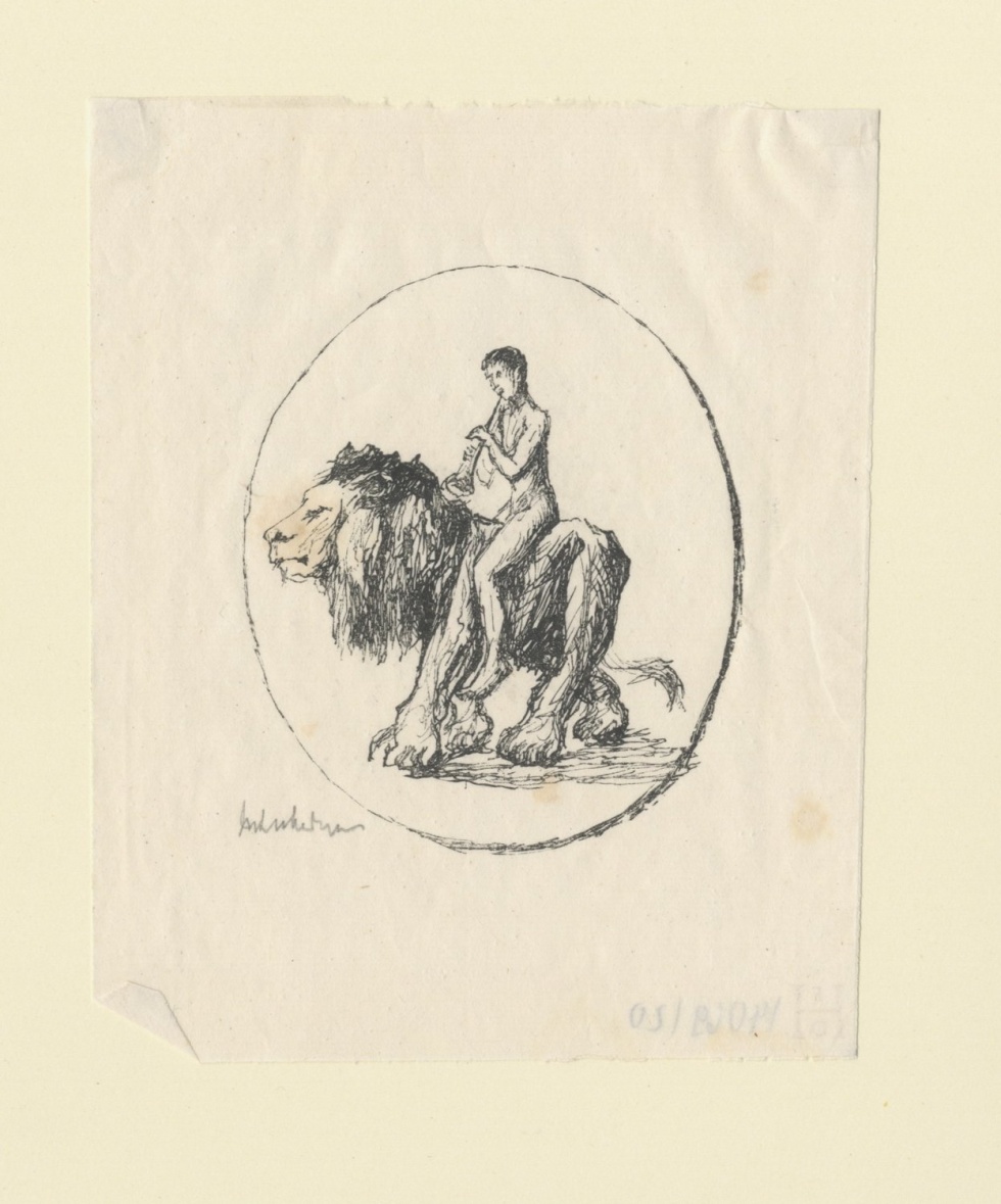 Das Kind zähmt den Löwen. Umschlagvignette (Freies Deutsches Hochstift / Frankfurter Goethe-Museum CC BY-NC-SA)