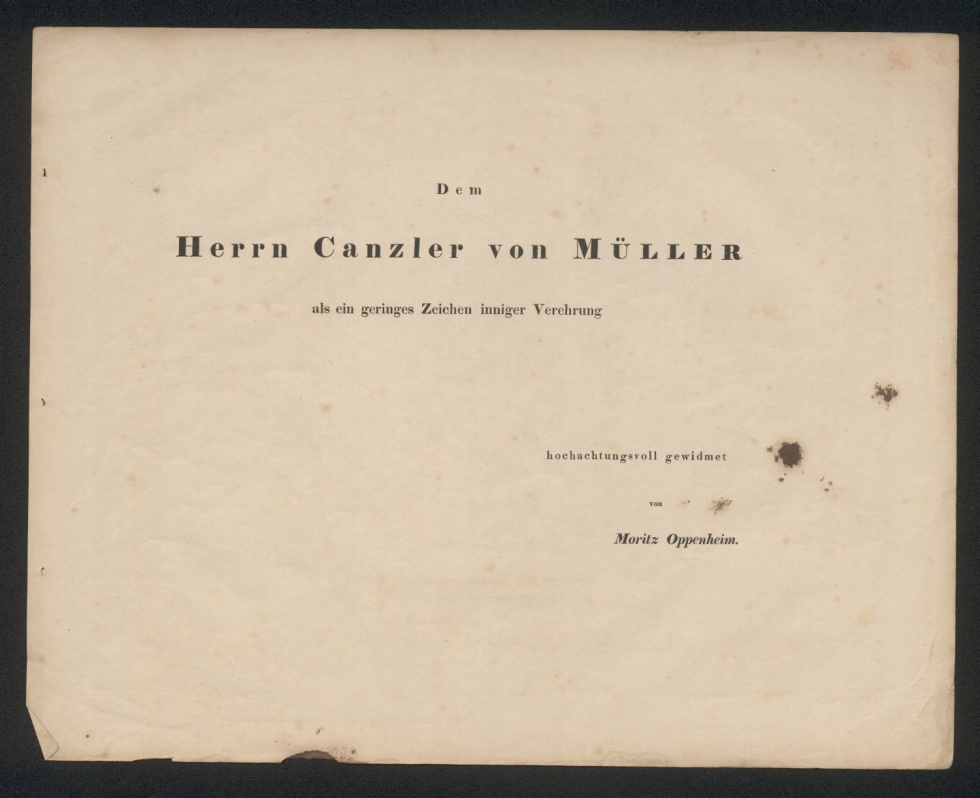 Widmungsblatt zu Hermann und Dorothea (Freies Deutsches Hochstift / Frankfurter Goethe-Museum CC BY-NC-SA)
