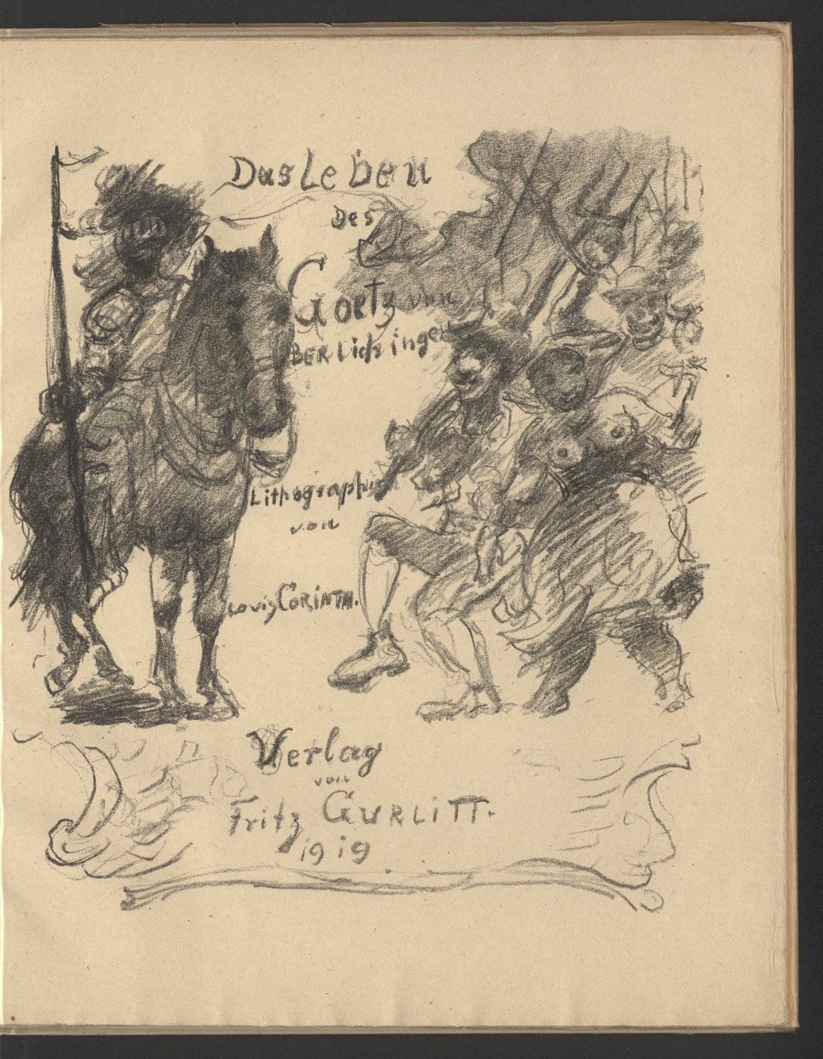 Titelblatt zu &quot;Das Leben des Goetz von Berlichingen&quot; (Freies Deutsches Hochstift / Frankfurter Goethe-Museum CC BY-NC-SA)