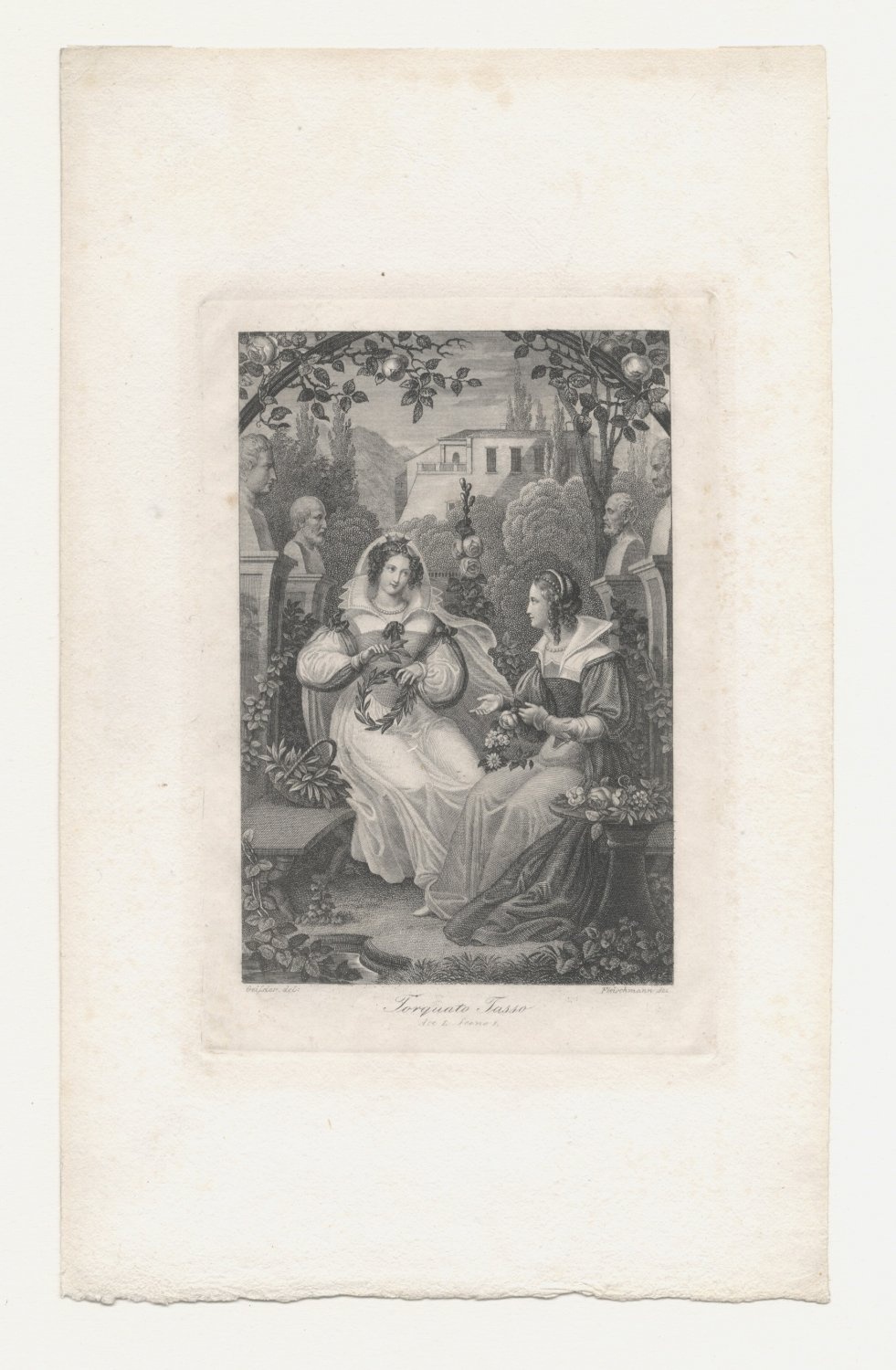  - Torquato Tasso, Act I. Scene 1Leonore und die Prinzessin im Garten (Freies Deutsches Hochstift / Frankfurter Goethe-Museum CC BY-NC-SA)