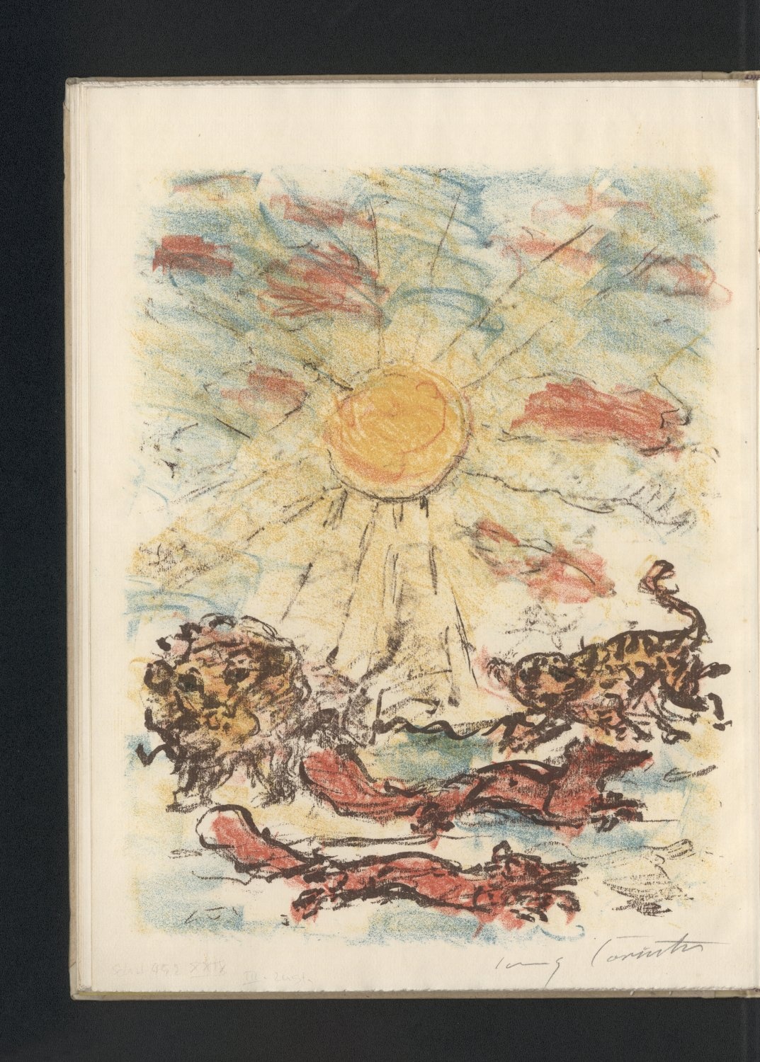 Schlussblatt mit untergehender Sonne (Freies Deutsches Hochstift / Frankfurter Goethe-Museum CC BY-NC-SA)