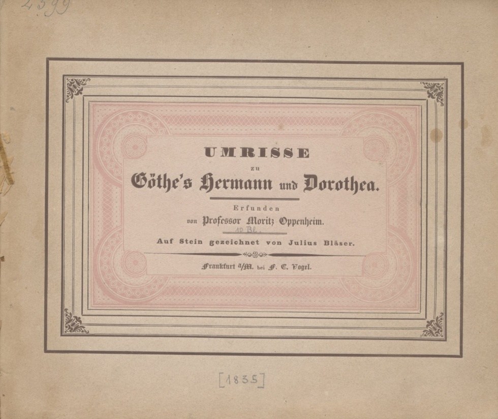 Umschlagblatt zu Hermann und Dorothea (Freies Deutsches Hochstift / Frankfurter Goethe-Museum CC BY-NC-SA)
