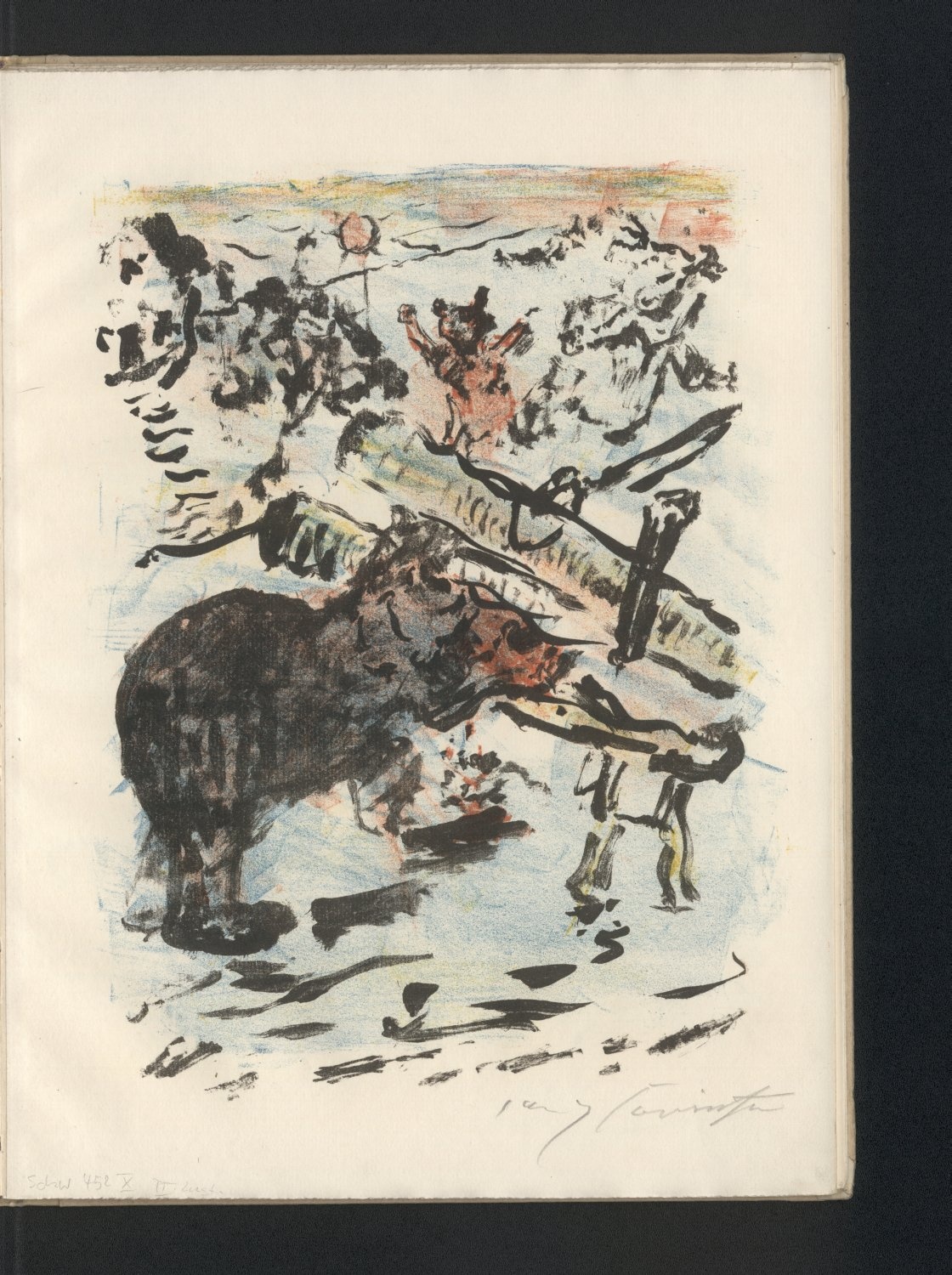 Braun der Bär fängt sich in Reinekes Falle. 4. Bildseite (Freies Deutsches Hochstift / Frankfurter Goethe-Museum CC BY-NC-SA)