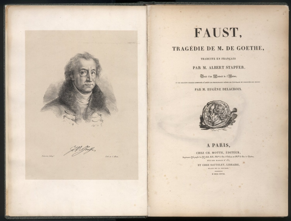Faust, Tragédie de M. de Goethe, Traduite en francais par M. Albert Stapfer (Freies Deutsches Hochstift / Frankfurter Goethe-Museum CC BY-NC-SA)