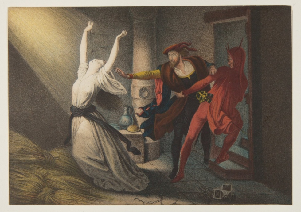 Faust und Mephisto im Kerker (Freies Deutsches Hochstift / Frankfurter Goethe-Museum CC BY-NC-SA)