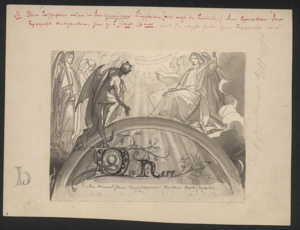 Prolog im Himmel. Entwurf zu einer Vignette zu Faust I (Freies Deutsches Hochstift / Frankfurter Goethe-Museum CC BY-NC-SA)