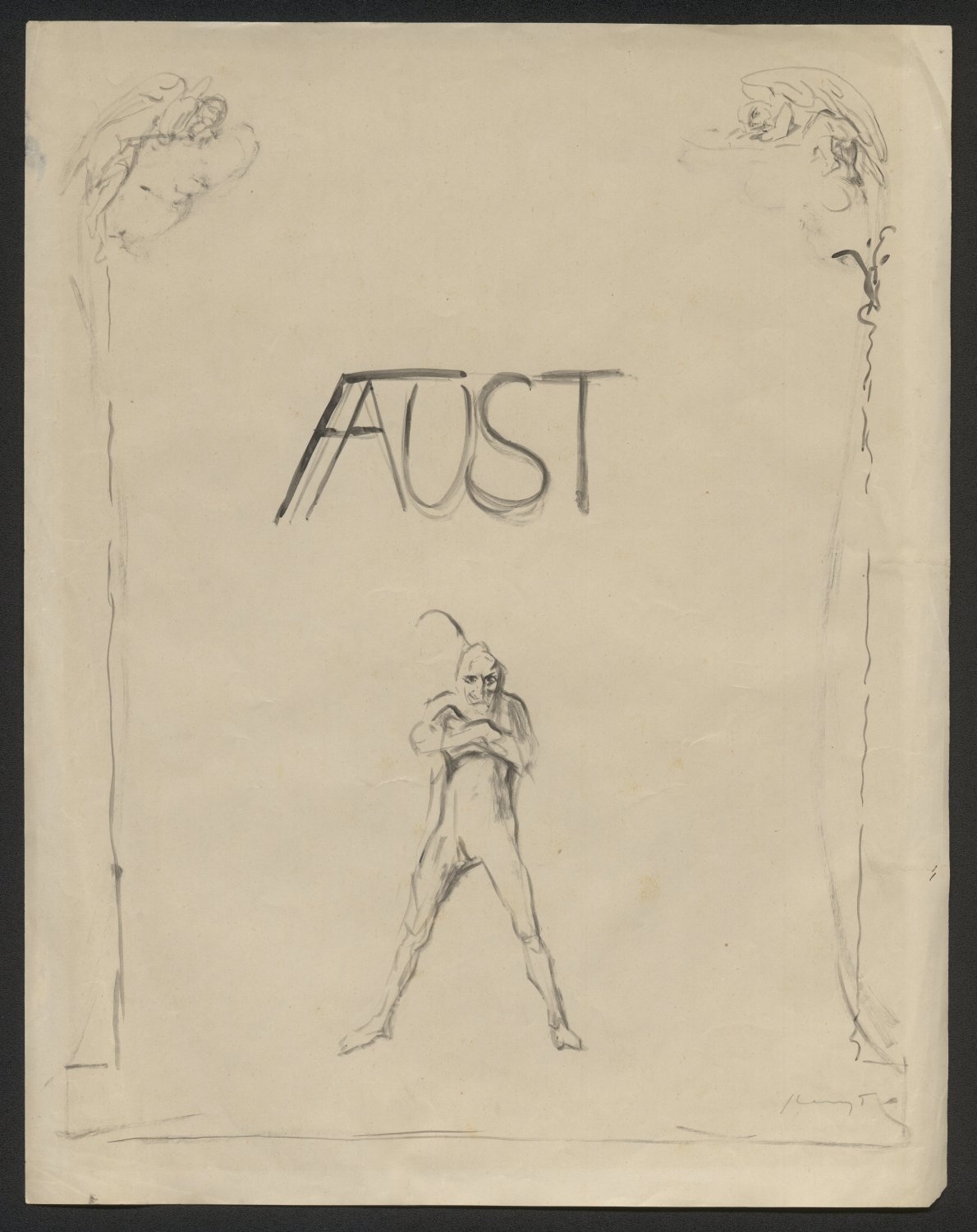 Titelblattentwurf zu Faust II (Freies Deutsches Hochstift / Frankfurter Goethe-Museum CC BY-NC-SA)