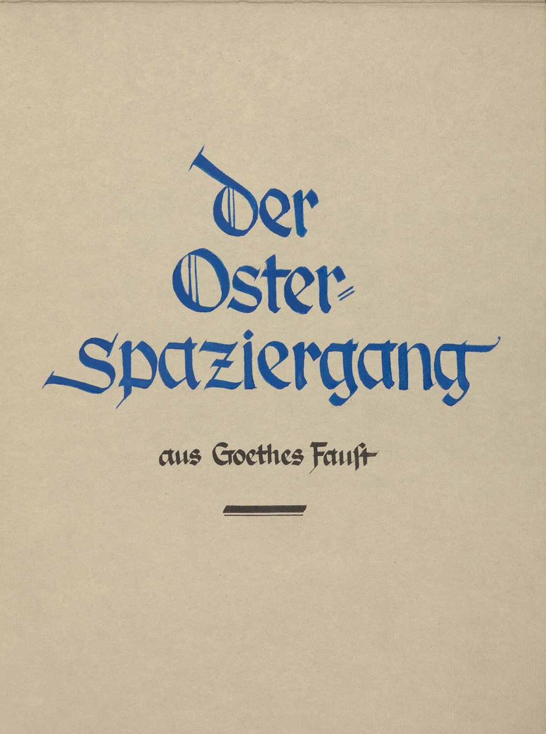 Der Osterspaziergang aus Goethes Faust (Trotz intensiver Recherche war der Rechteinhaber dieses Werkes nicht ermittelbar. Bei Hinweisen wenden Sie sich bitte an: bildarchiv@goethehaus-frankfurt.de Orphan Work)