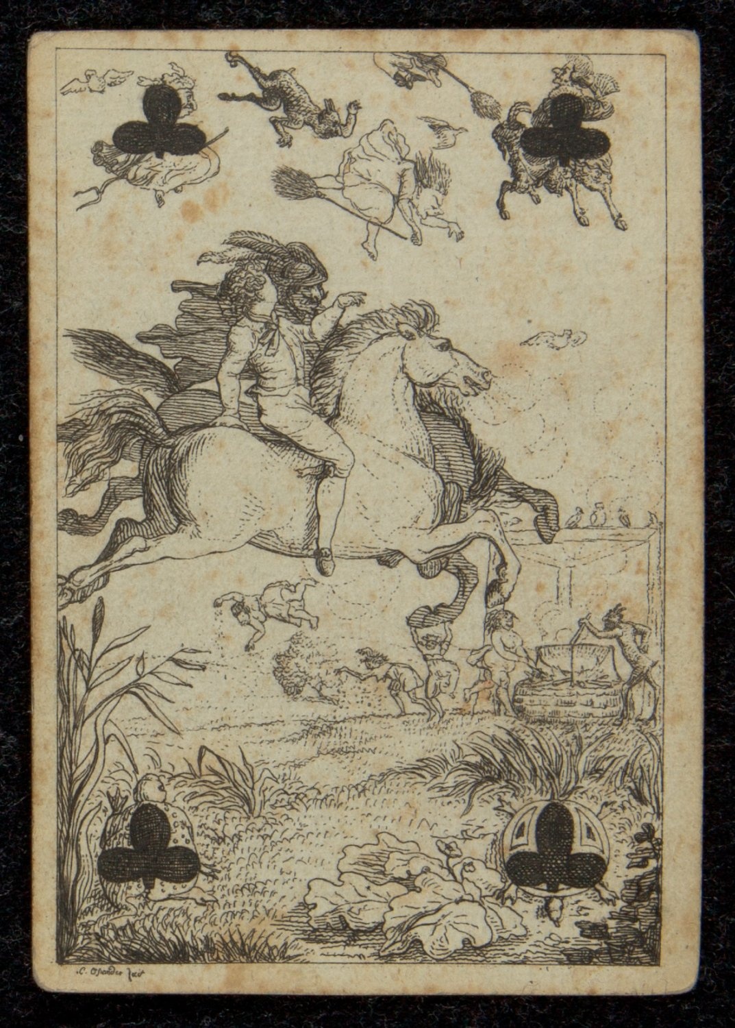 Faust und Mephisto zu Pferd am Galgen vorbei (Freies Deutsches Hochstift / Frankfurter Goethe-Museum CC BY-NC-SA)