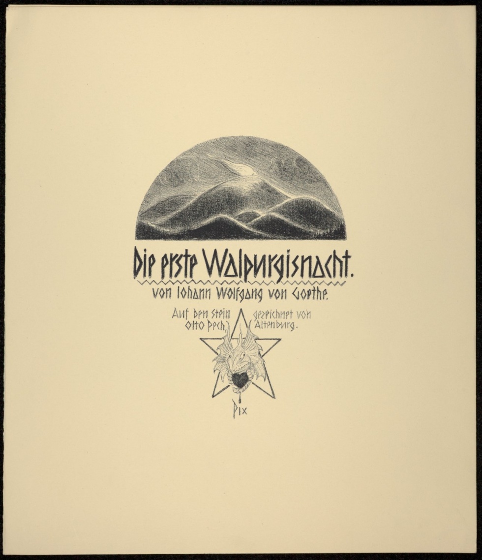 Titel in Runenschrift (Freies Deutsches Hochstift / Frankfurter Goethe-Museum CC BY-NC-SA)