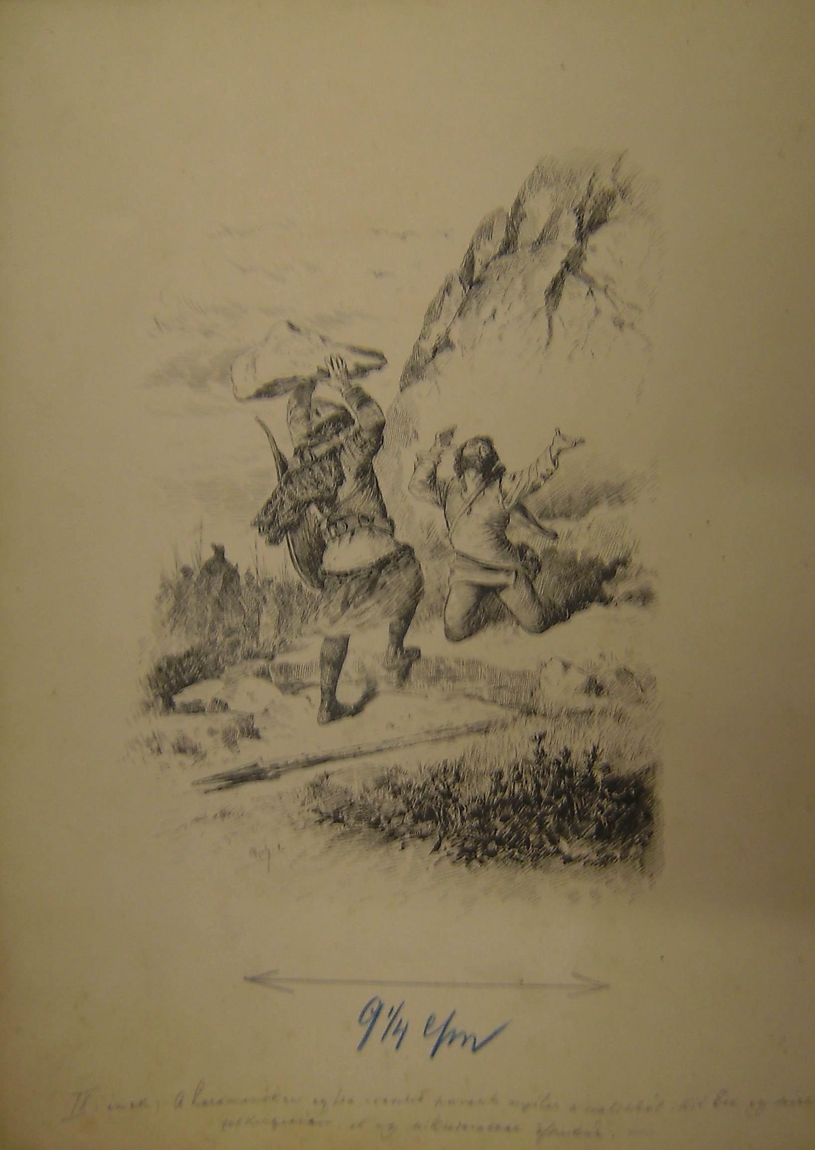 Illusztráció a Zalán futásához: IX. ének. (Erkel Ferenc Múzeum CC BY-NC-SA)