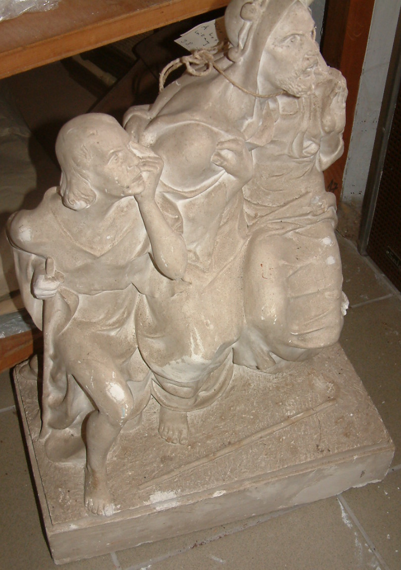 Három figurából álló szoborcsoport.  "Betlehemi csillag" (Erkel Ferenc Múzeum CC BY-NC-SA)