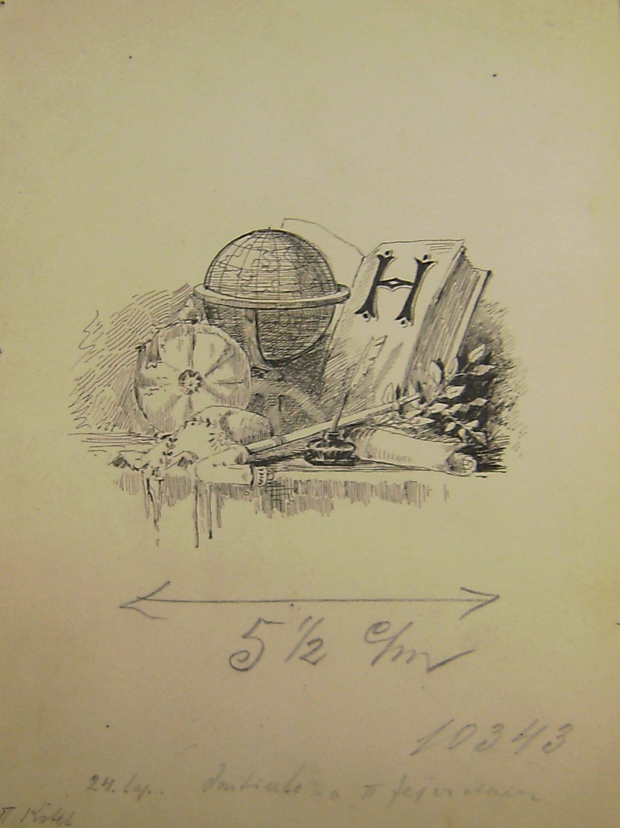 Illusztráció Vas G.: Egy alispánhoz: Iniciálé Nevelő kerestetik c. fejezethez (Erkel Ferenc Múzeum CC BY-NC-SA)