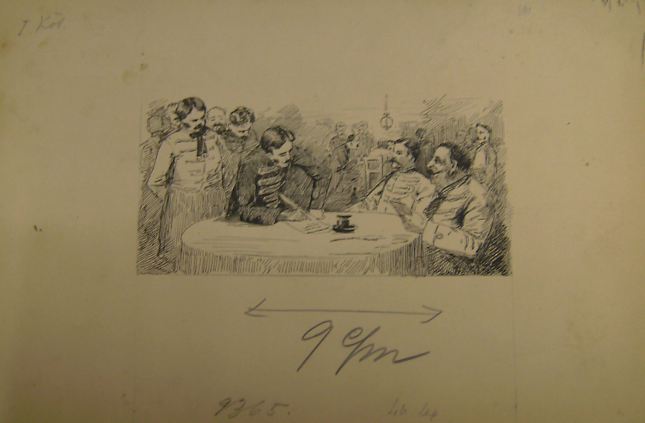 Illusztráció Vas G.: Egy alispánhoz: Jelenet (`A macskaasztal c. fejezetben) (Erkel Ferenc Múzeum, Gyula CC BY-NC-SA)