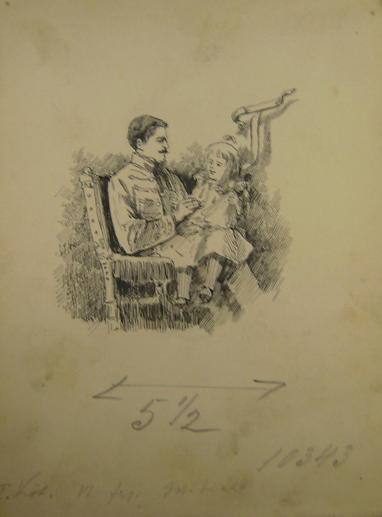 Illusztráció Vas G.: Egy alispánhoz: Iniciálé Két gyermek c. fejezethez (Erkel Ferenc Múzeum CC BY-NC-SA)