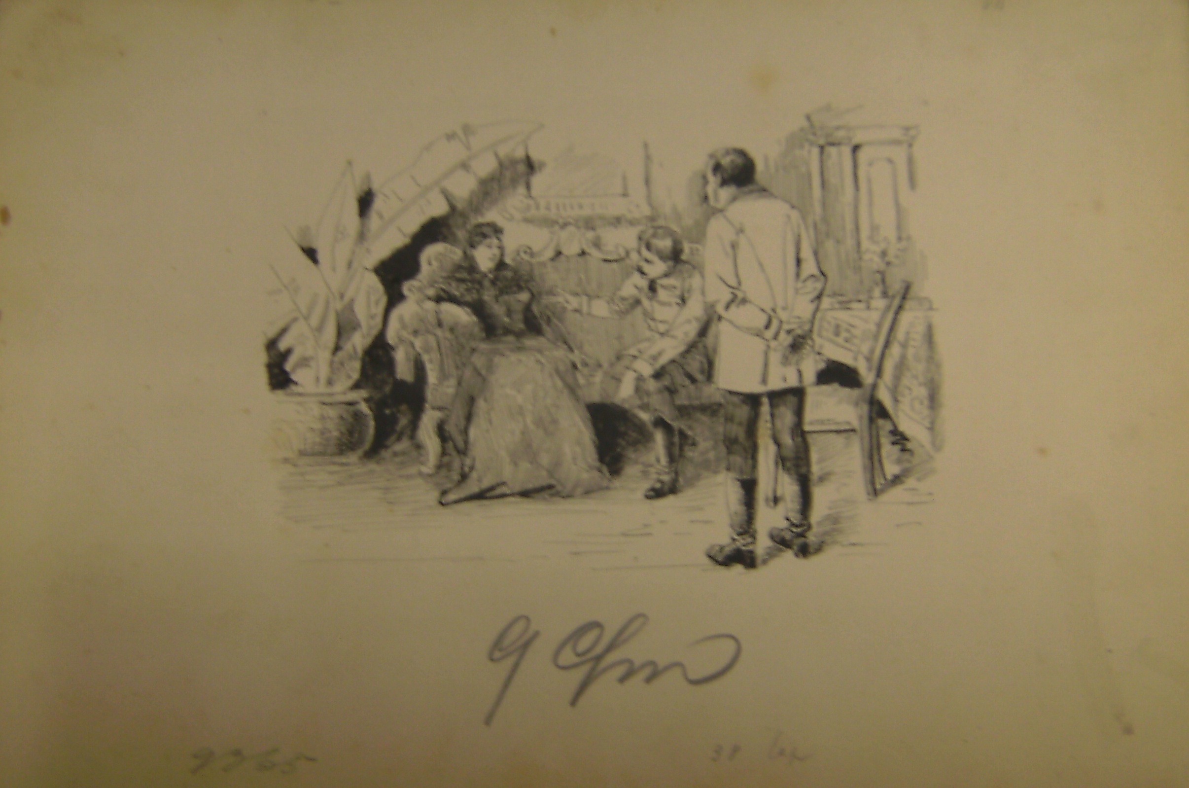 Illusztráció Vas G.: Egy alispánhoz: Jelenet (`A macskaasztal c. fejezetben) (Erkel Ferenc Múzeum CC BY-NC-SA)