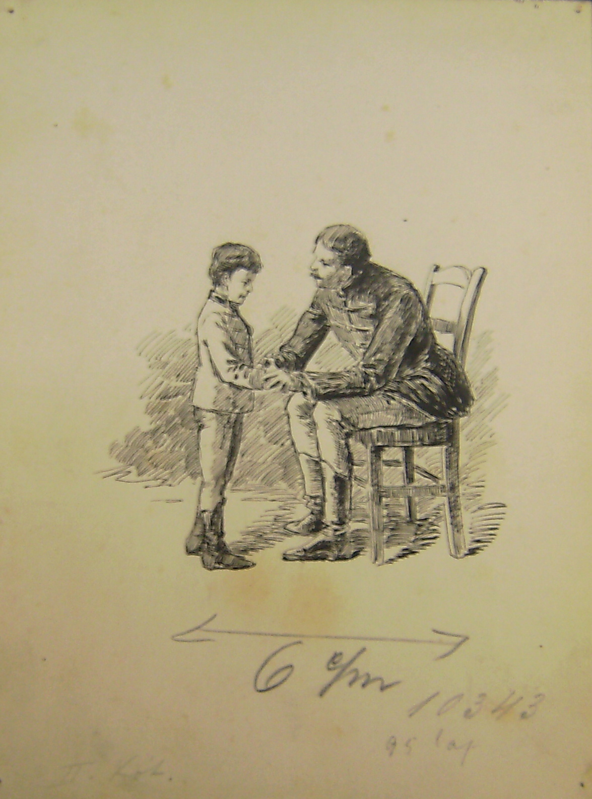 Illusztráció Vas G.: Egy alispánhoz: Jelenet Két gyermek c. fejezethez (Erkel Ferenc Múzeum CC BY-NC-SA)