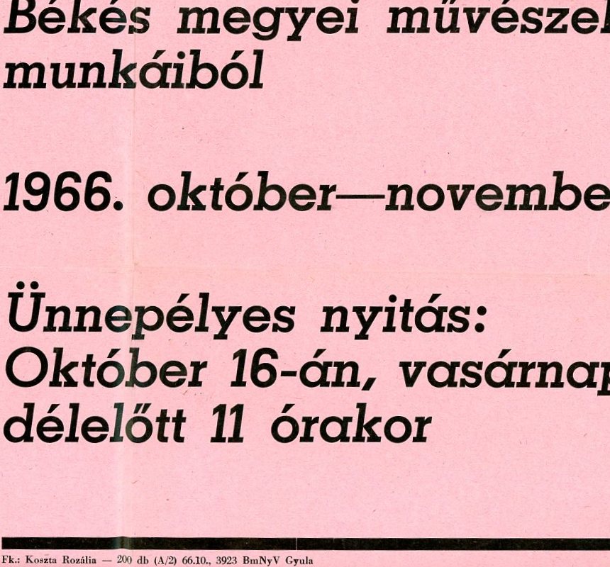 Falragasz nyomtatott, rózsaszín papír (Erkel Ferenc Múzeum CC BY-NC-SA)
