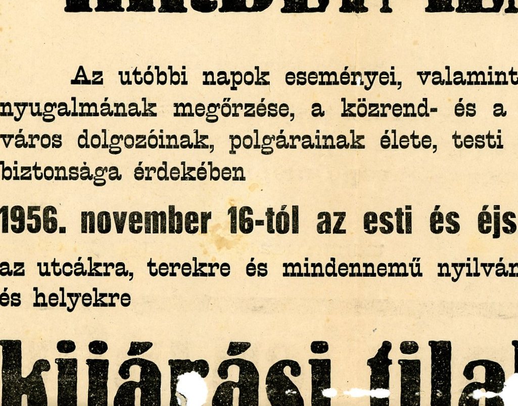 Röplap nyomtatott, fehér papíron (Erkel Ferenc Múzeum CC BY-NC-SA)