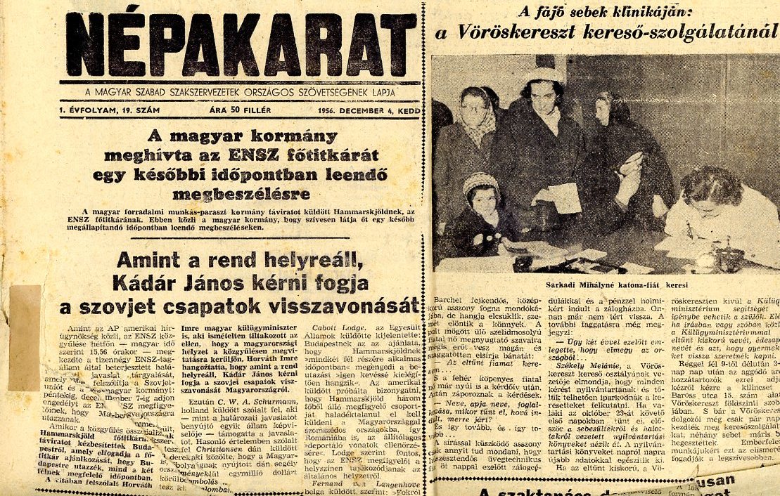 Újság: Népakarat (Erkel Ferenc Múzeum CC BY-NC-SA)