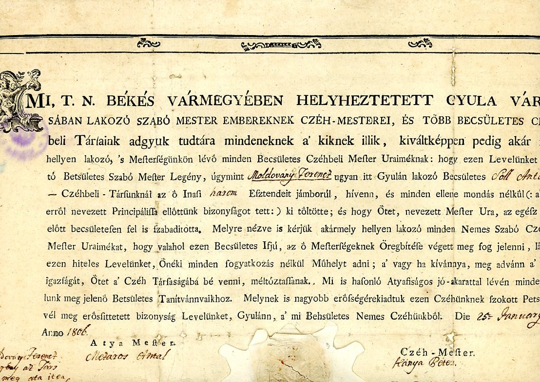 Tanuló levél (Erkel Ferenc Múzeum CC BY-NC-SA)