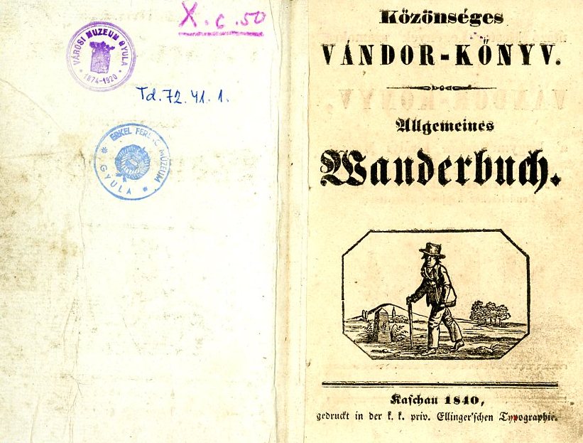 Vándorlókönyv (Erkel Ferenc Múzeum CC BY-NC-SA)