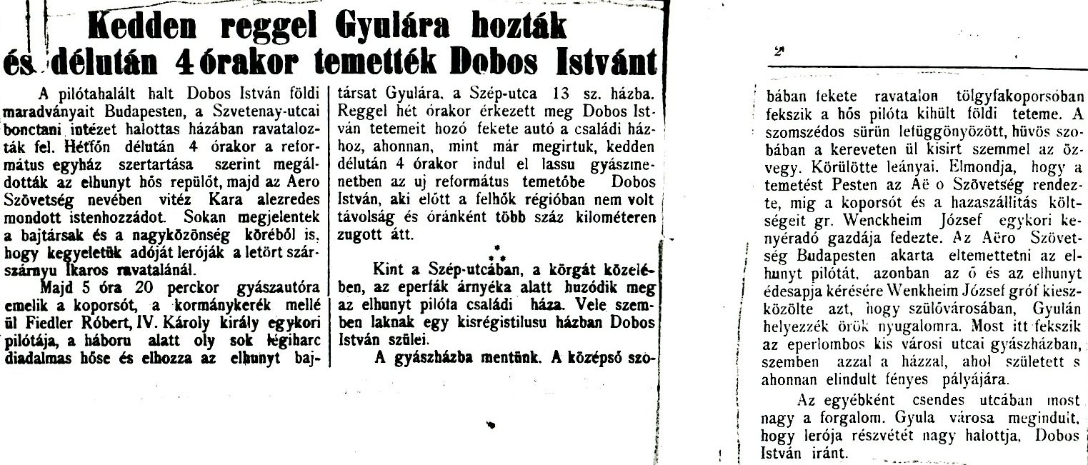 Másolat újságcikkről (Erkel Ferenc Múzeum CC BY-NC-SA)