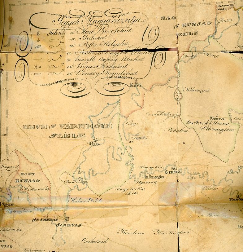 Térkép : Békés vármegye (Erkel Ferenc Múzeum CC BY-NC-SA)