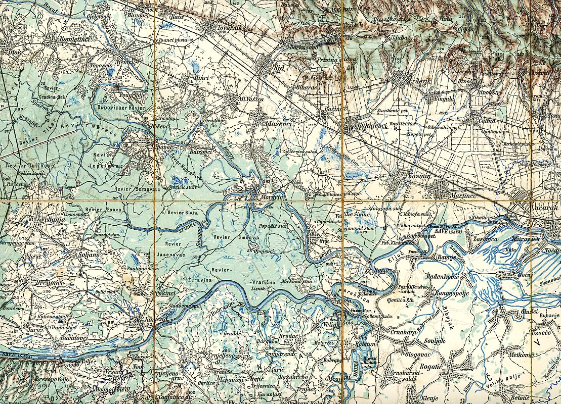Térkép : Katonai térképszelvény                        Mitrowitz (Erkel Ferenc Múzeum CC BY-NC-SA)