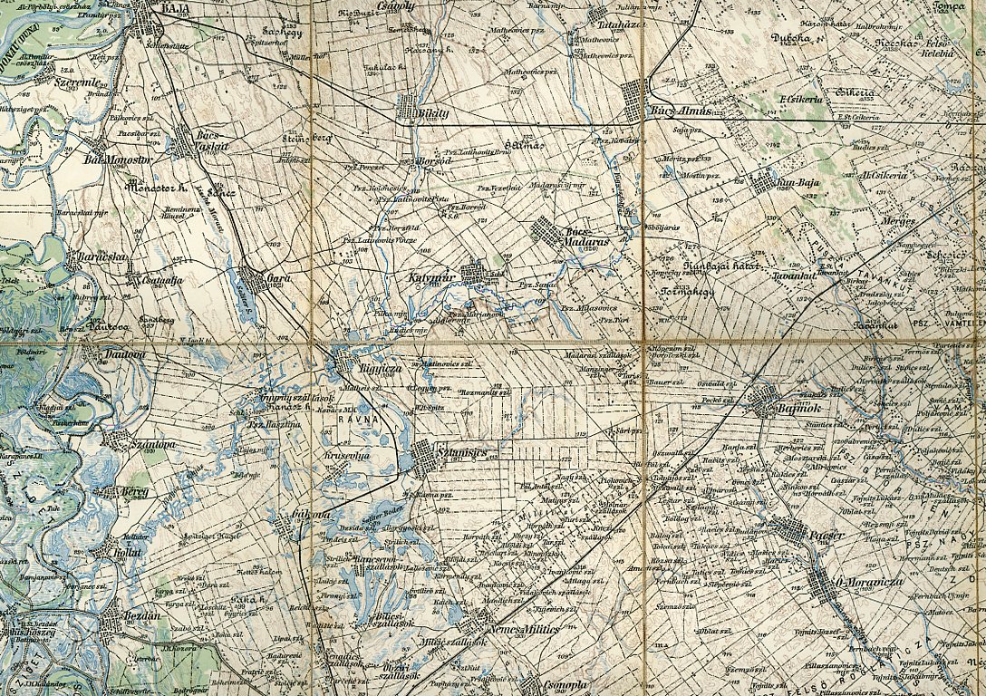 Térkép : Katonai térképszelvény                   Maria-Theresiopel (Erkel Ferenc Múzeum CC BY-NC-SA)