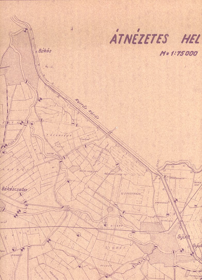 Térkép : Békés megye keleti része (Erkel Ferenc Múzeum CC BY-NC-SA)