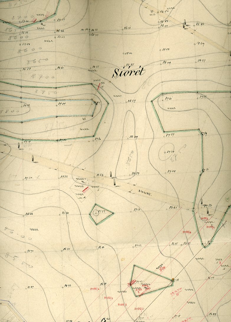 Térkép : Gyula külterülete ,  Pejrét, Siórét , Pejló (Erkel Ferenc Múzeum CC BY-NC-SA)