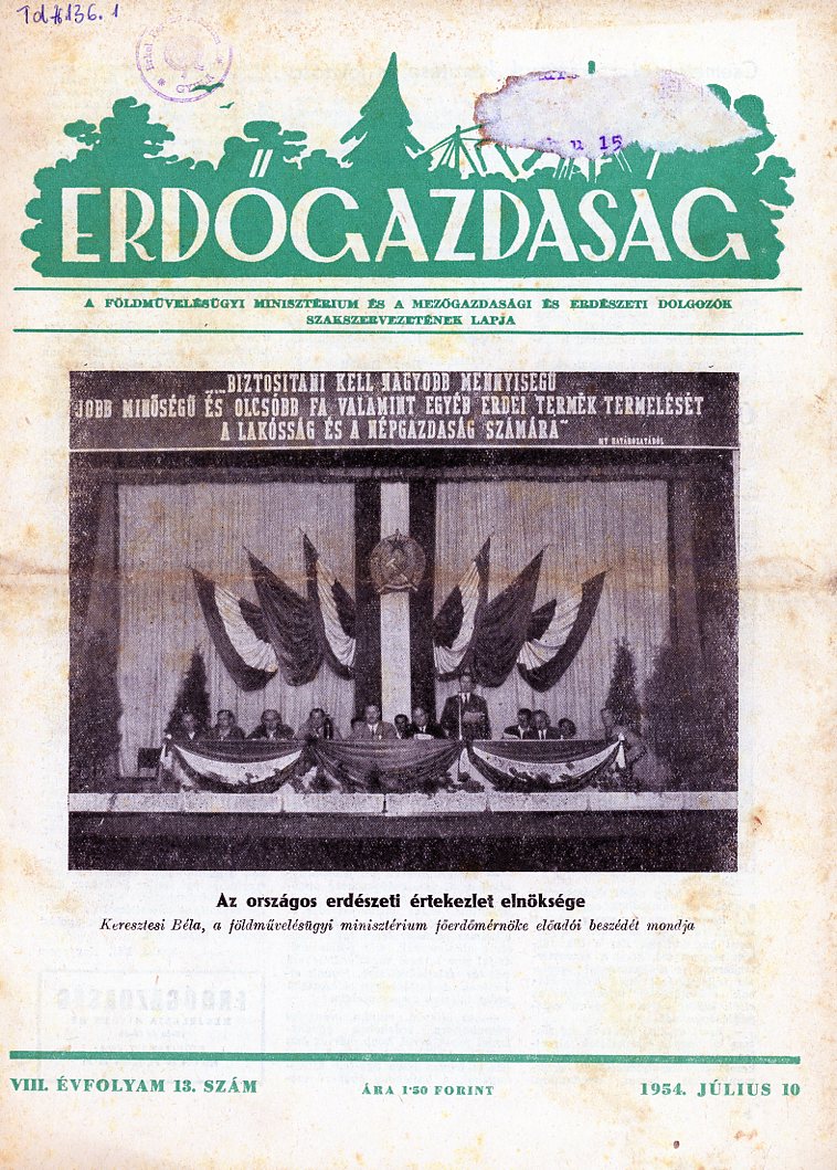 Erdőgazdaság , újság (Erkel Ferenc Múzeum CC BY-NC-SA)