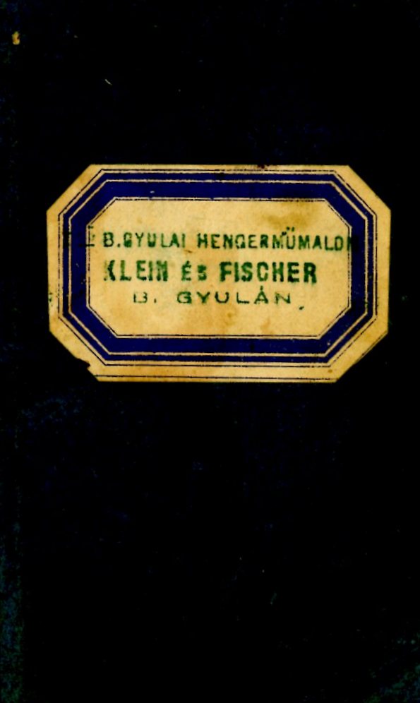 B. Gyulai Hengerműmalom                   Klein és Fischer (Erkel Ferenc Múzeum CC BY-NC-SA)