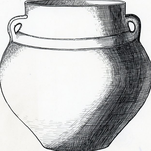 Őskori edény rajza (Erkel Ferenc Múzeum CC BY-NC-SA)