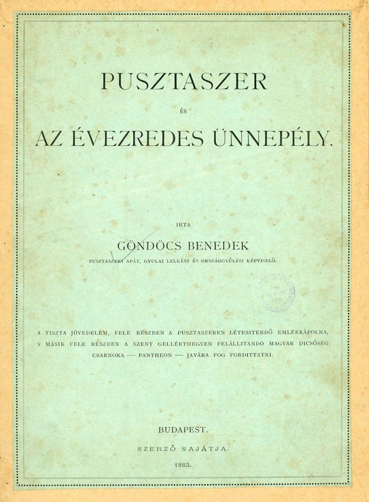 Könyv címlapja (Erkel Ferenc Múzeum CC BY-NC-SA)
