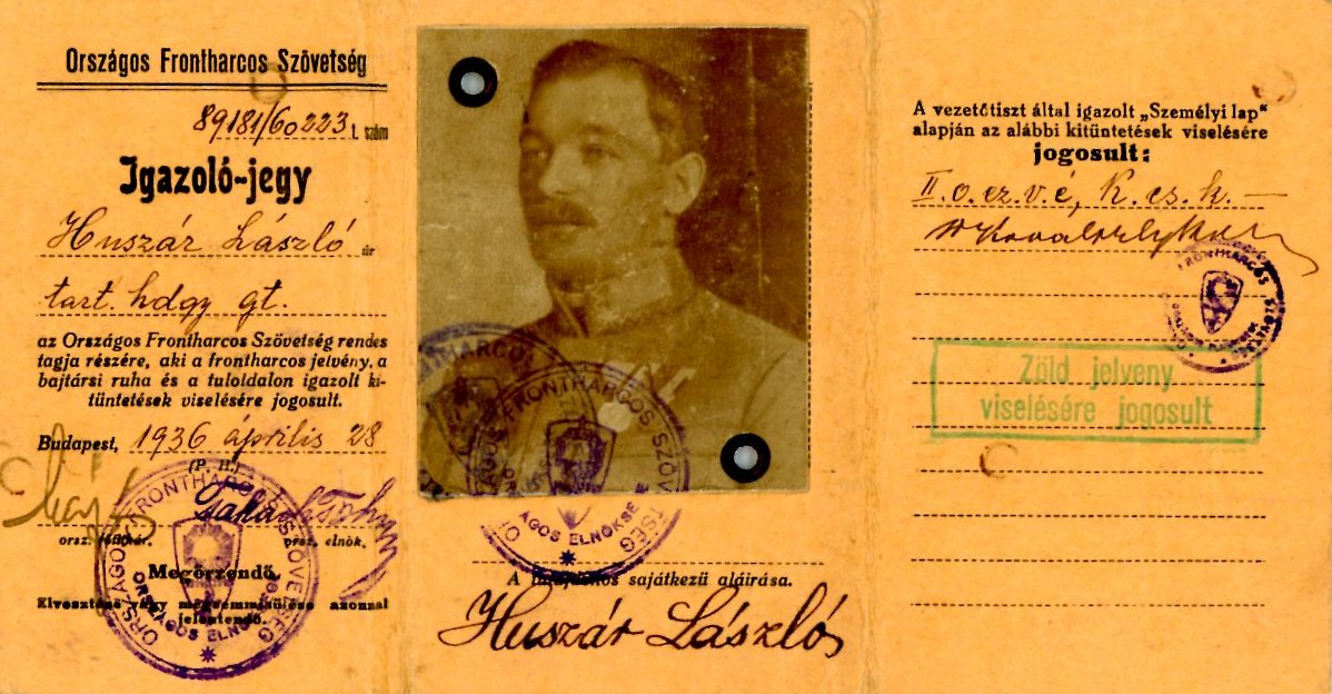 Igazoló-jegy (Erkel Ferenc Múzeum CC BY-NC-SA)