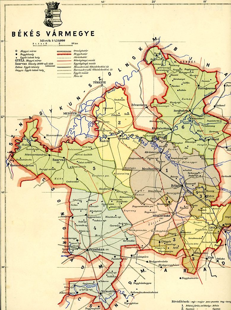 Térkép (Erkel Ferenc Múzeum CC BY-NC-SA)