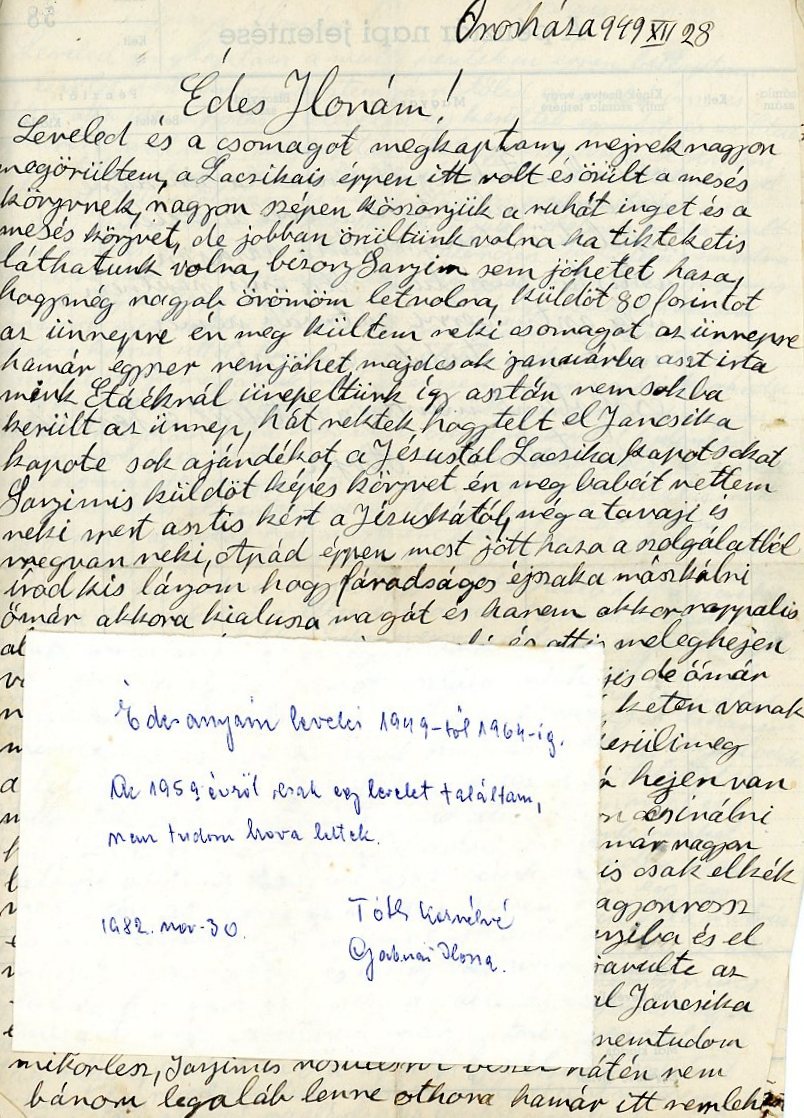 Családi levelezés (Erkel Ferenc Múzeum CC BY-NC-SA)