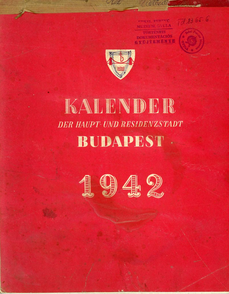 Kalendárium (Erkel Ferenc Múzeum CC BY-NC-SA)
