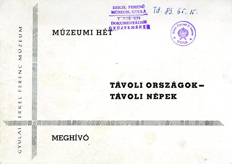 Meghívó (Erkel Ferenc Múzeum CC BY-NC-SA)