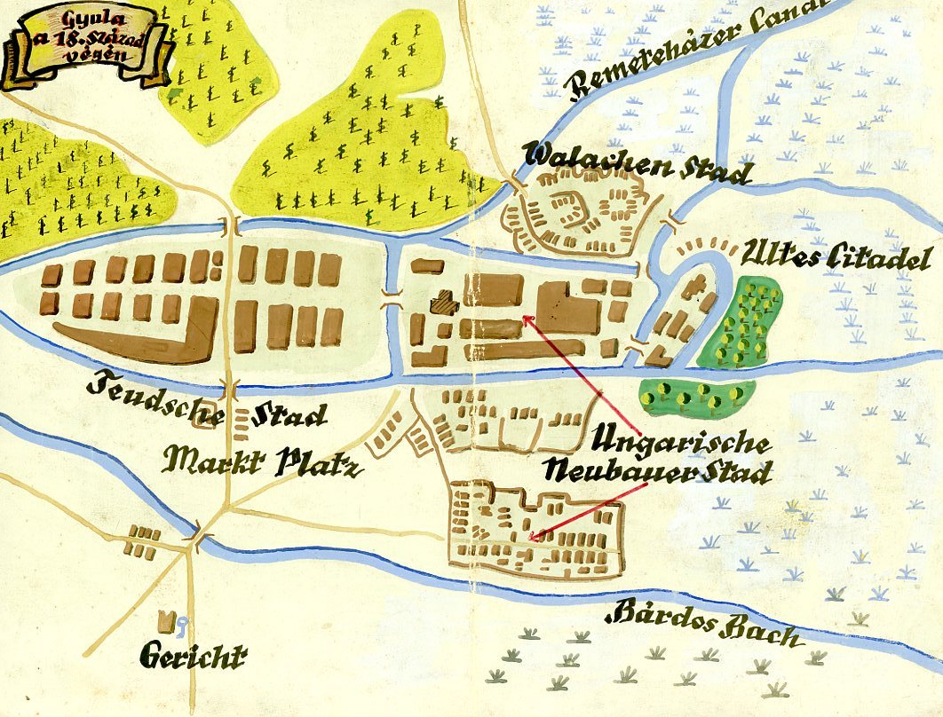 Gyula-térképe (Erkel Ferenc Múzeum CC BY-NC-SA)