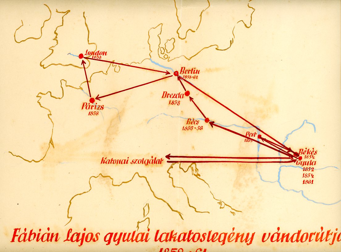 Térkép, kézi (Erkel Ferenc Múzeum CC BY-NC-SA)