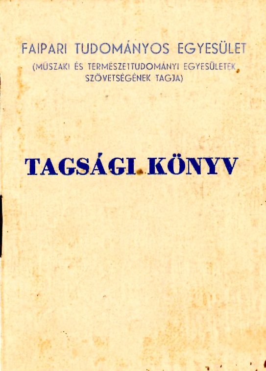 Tagsági könyv (Erkel Ferenc Múzeum CC BY-NC-SA)