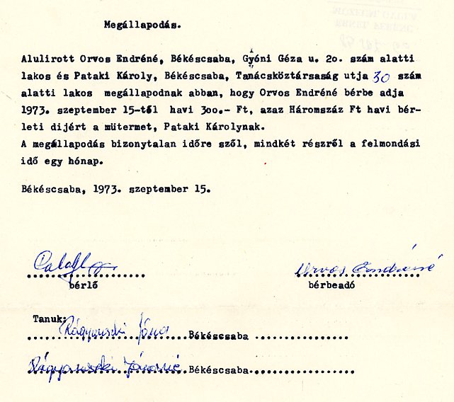 Megállapodás (Erkel Ferenc Múzeum CC BY-NC-SA)